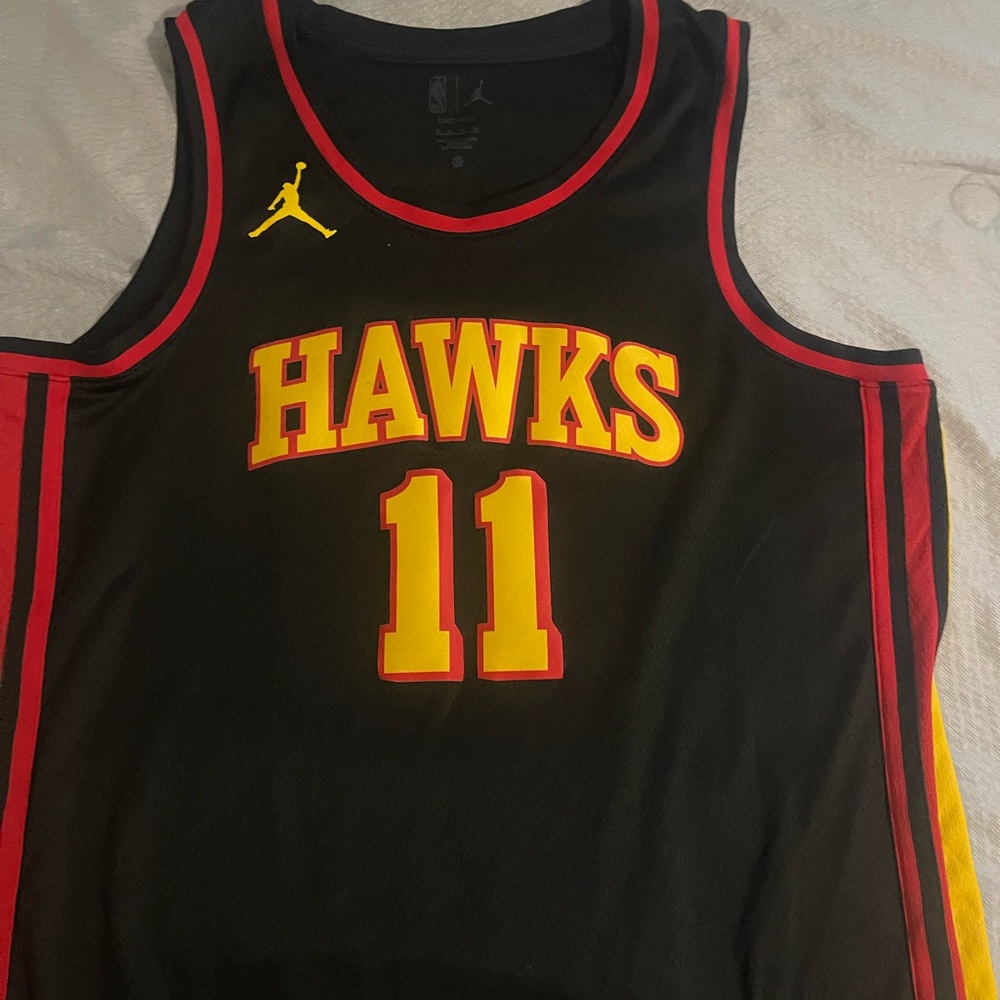 Nike Black and Red Basketball Jersey
